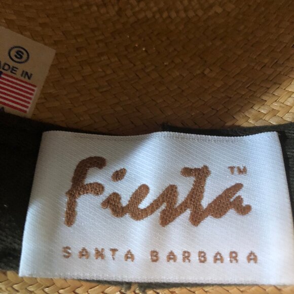 Fiesta Santa Barbara Straw Fedora Hat — Made in USA, Floral Band & Concho main image 10